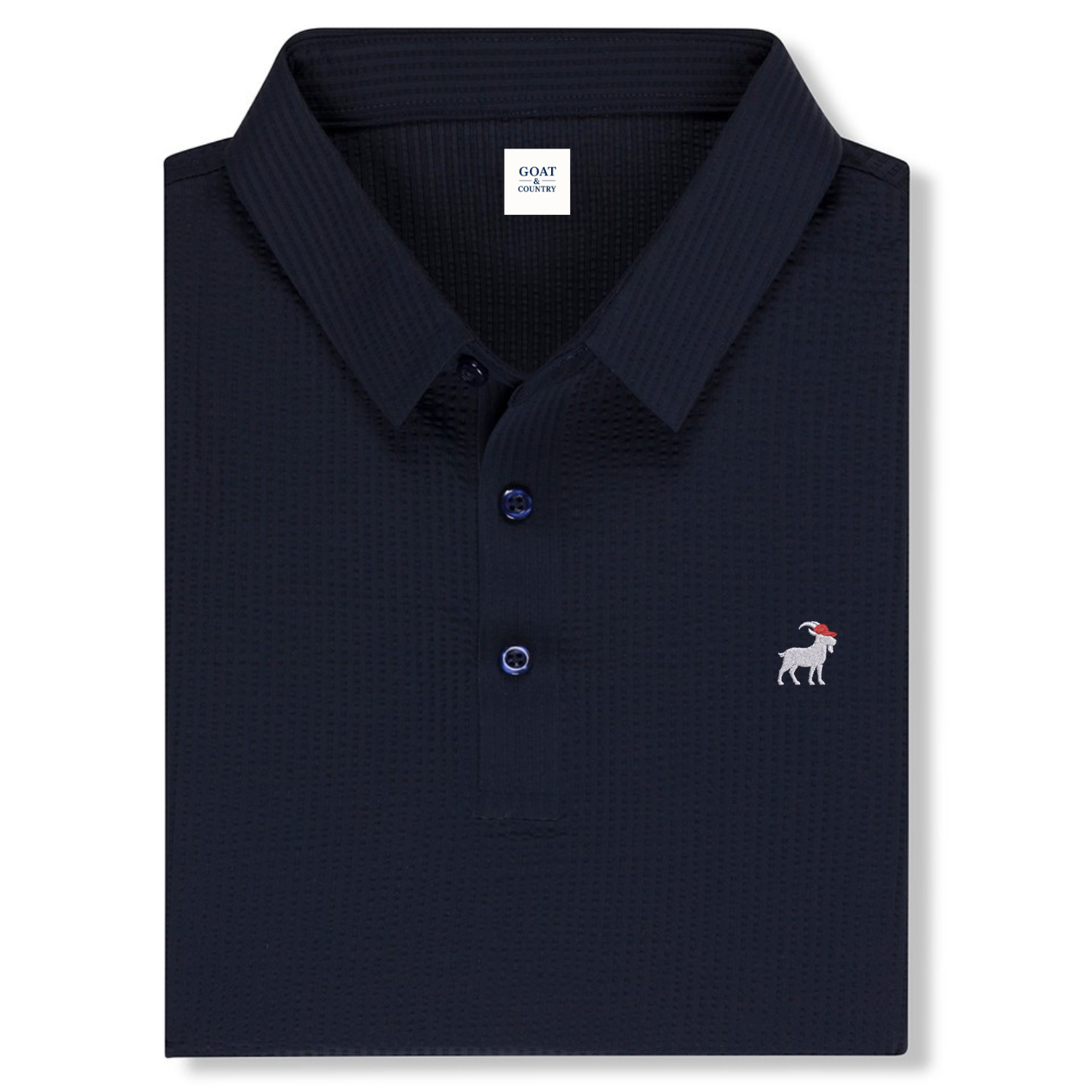 Navy Blockade Seamless Polo Shirt