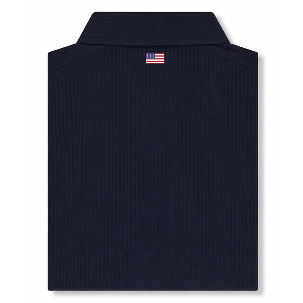 Navy Blockade Seamless Polo Shirt