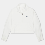 White First Lady Quarter Zip (Cropped)