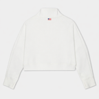 White First Lady Quarter Zip (Cropped)