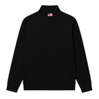 Oil Black Zip Pullover