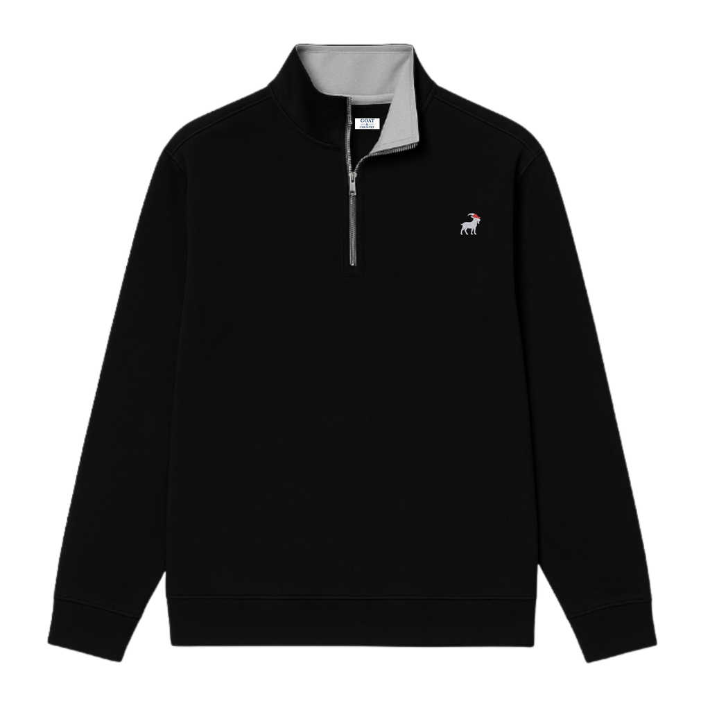 Oil Black Zip Pullover