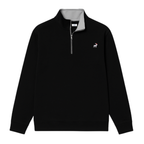 Oil Black Zip Pullover