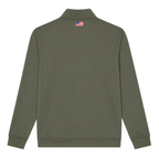 Army Olive Zip Pullover