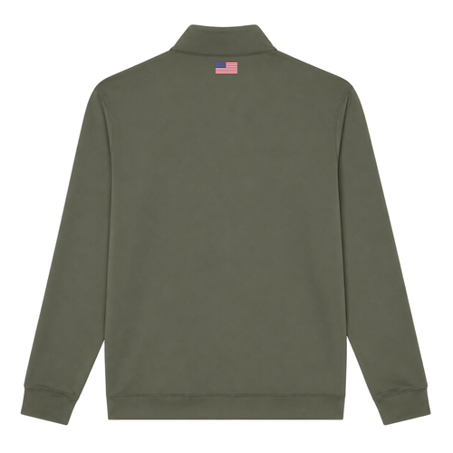 Army Olive Zip Pullover