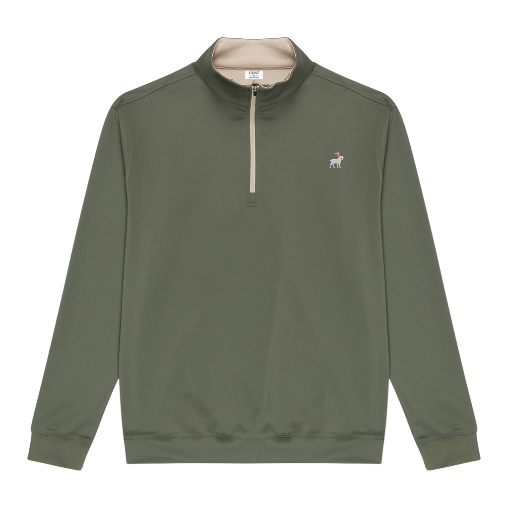 Army Olive Zip Pullover