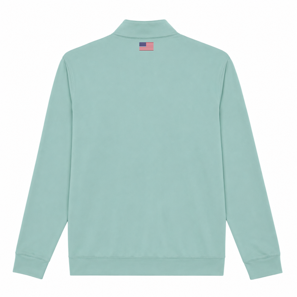 Mar-a-Lago Teal Zip Pullover