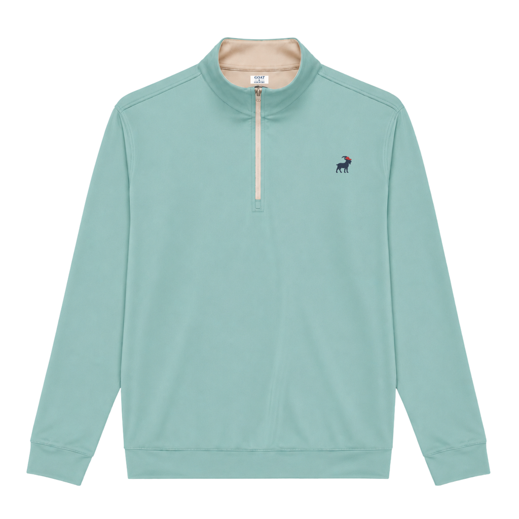 Mar-a-Lago Teal Zip Pullover