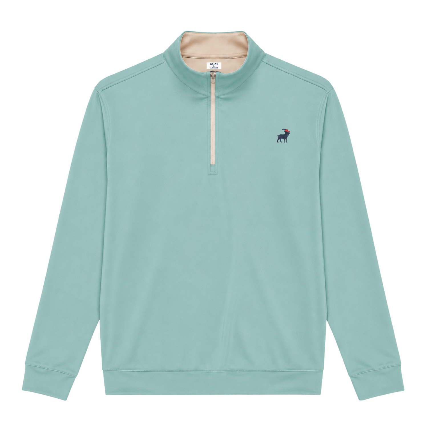 Mar-a-Lago Teal Zip Pullover